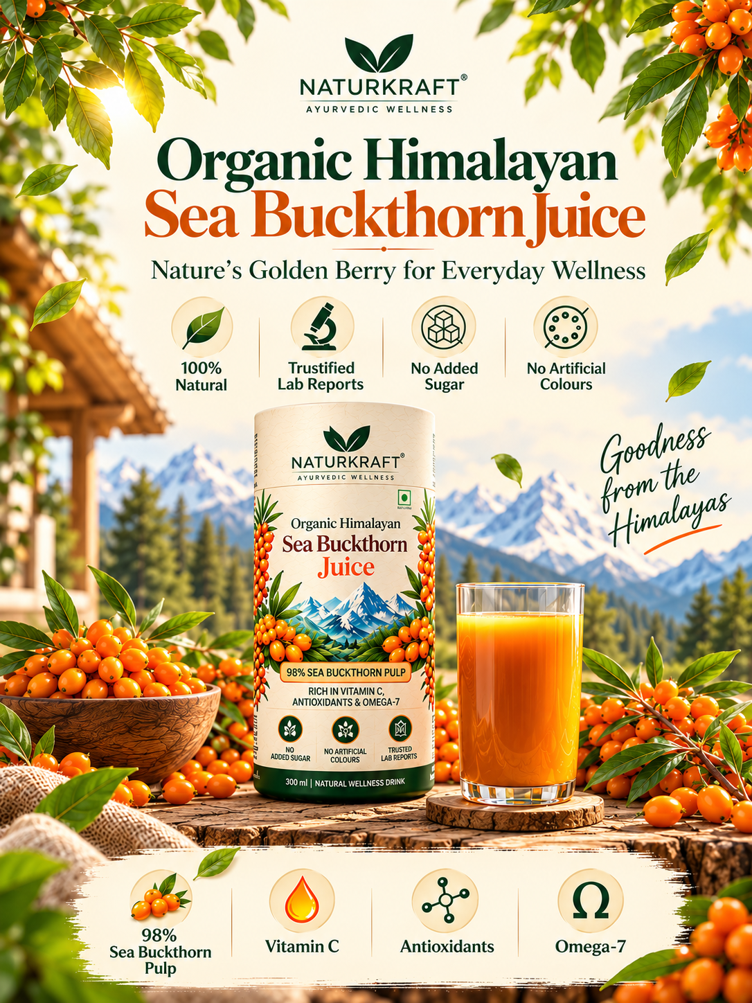 Organic Himalayan Sea Buckthorn Juice: Discover the Power of This Remarkable Berry