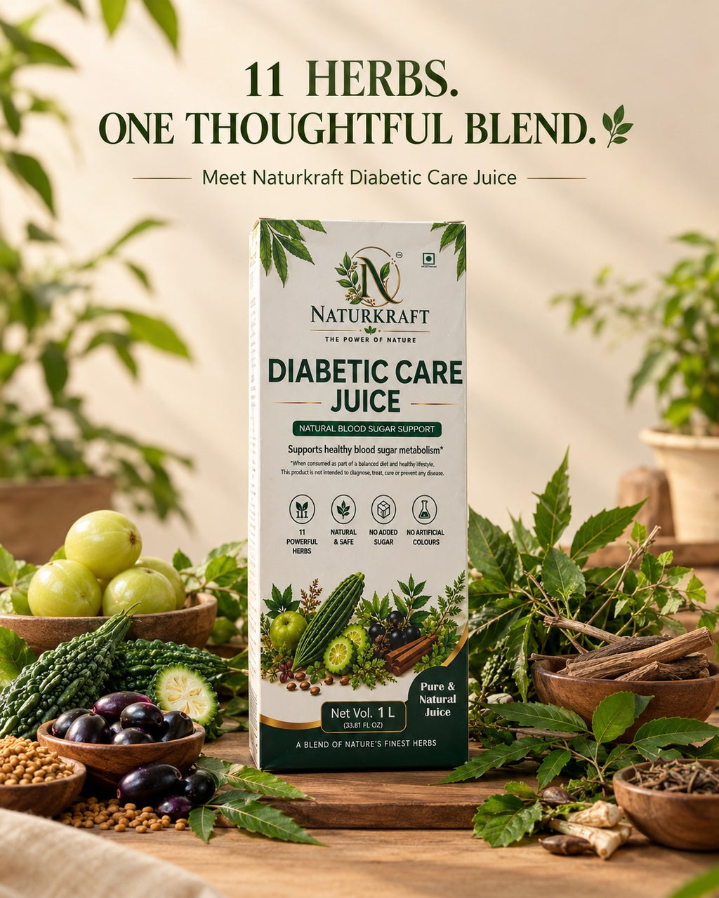 Organic Diabetic Care Juice – 1 L