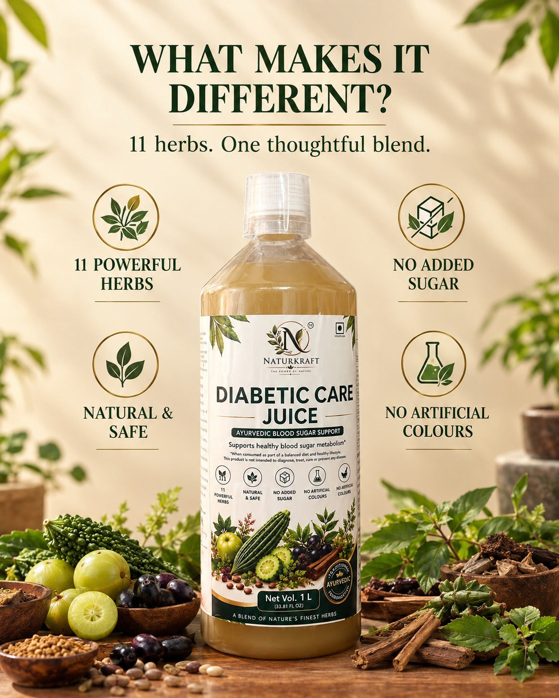 Organic Diabetic Care Juice – 1 L